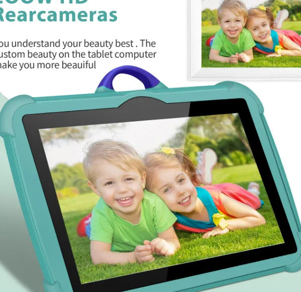 Kids tablet PC 7 inch drop-resistant explosion-proof tablet in Sky Blue with IPS screen and charger included