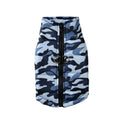Winter thickened dog camouflage coat in black and gray, size 5XL 6XL 7XL, polyester material