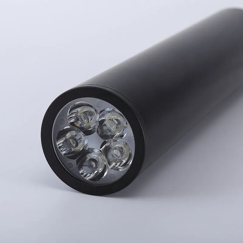 Black round LED surface mounted ceiling downlight with modern design