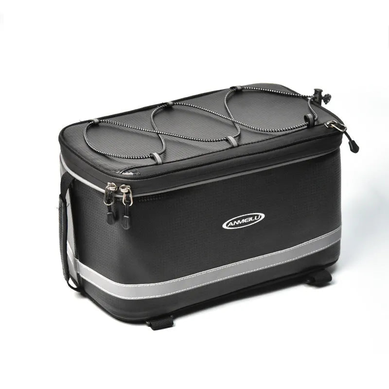 Black PU leather waterproof backseat car storage bag with 12 litre capacity