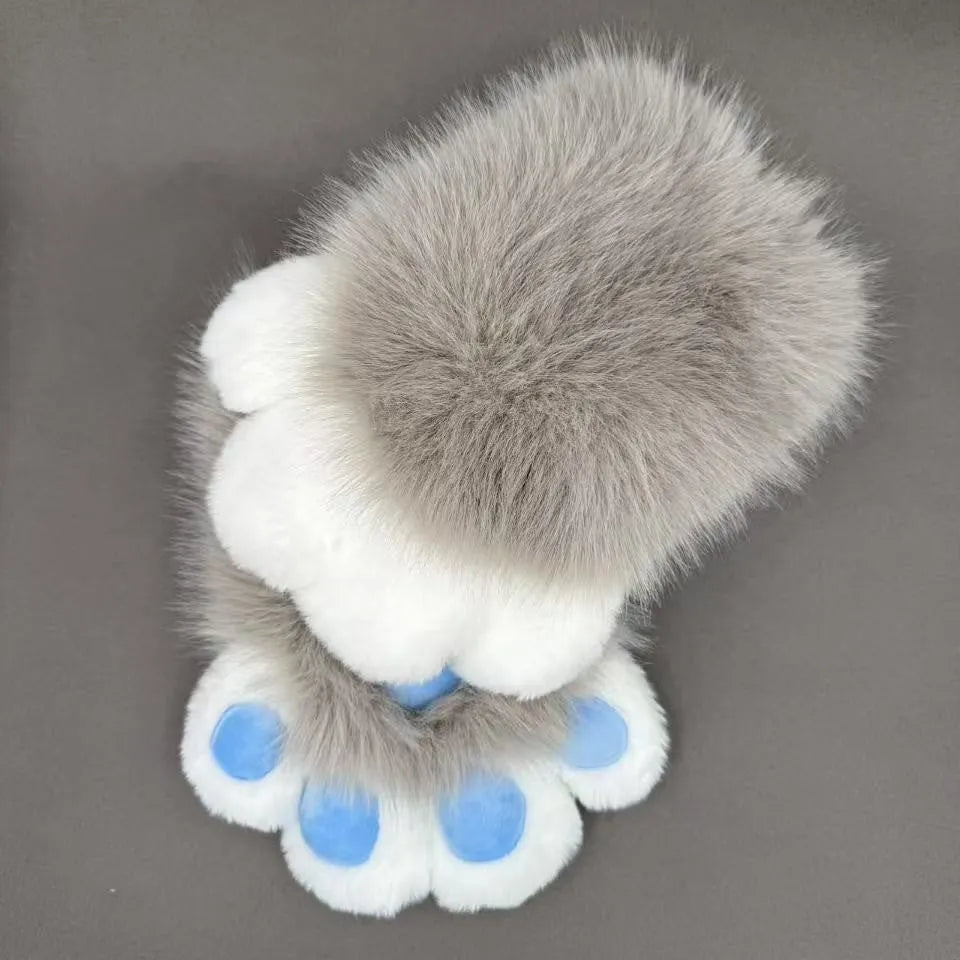 Animal claw cosplay gloves in multiple colour combinations with contrasting pads on nylon material