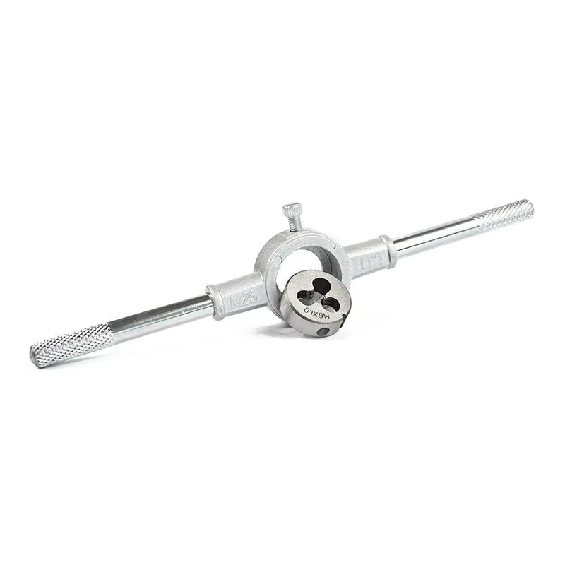 Alloy steel hand tap and die set with chip removal function in blister packaging