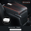 Leather automobile armrest box cover flap with Angel pattern tissue storage in black large size