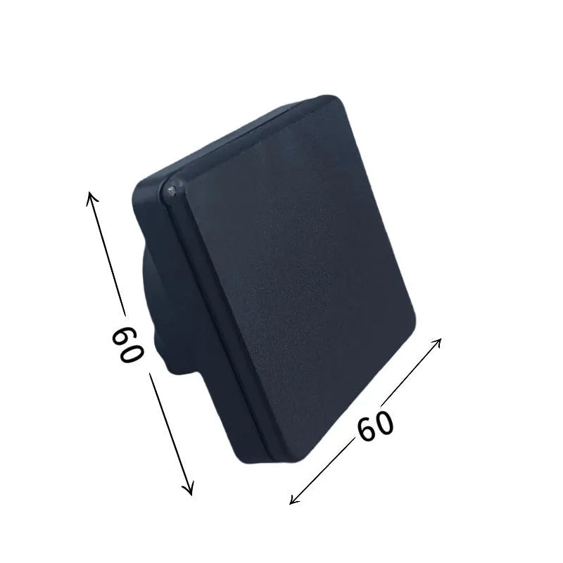 Waterproof electromechanical socket for RV industry rated 2500W 10A in black colour with tripod connector