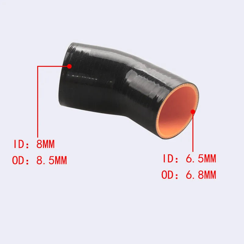 Black aluminium turbo intake pipe model IP-1015-BK for BMW N54 E88 E90 engine bay