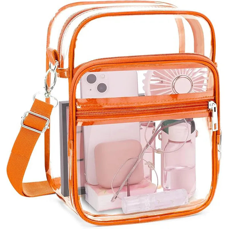 PVC waterproof cube handbag measuring 16.5x10x21.5cm in modern casual design