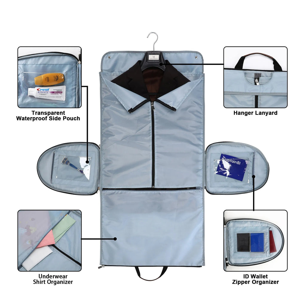 Folding dark blue Oxford cloth duffel bag with 36-55 litre capacity for travel and gym use.