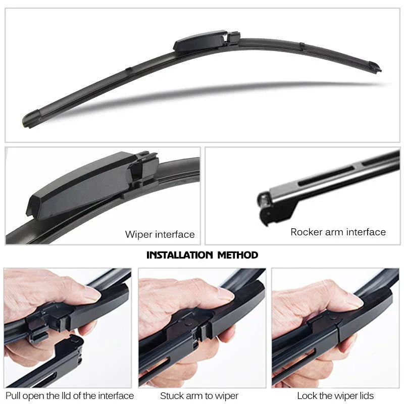 Pair of 22-inch natural rubber car front wipers for Mercedes CLK-Class windshield replacement