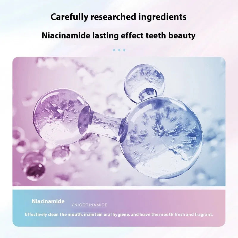 Ji Ouni nicotinamide dazzling white toothpaste tube with 100g net content for adult whitening and cleaning
