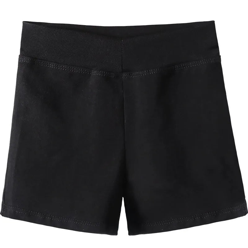 Women's black cotton ballet practice shorts for dance exercise and fitness