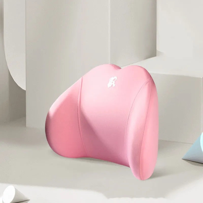 Memory foam car pillow set with cotton cover showing heart pattern design in various colour options