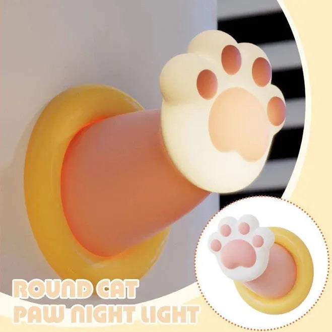 White cat paw shaped touch control rechargeable LED desk lamp with dimmable light