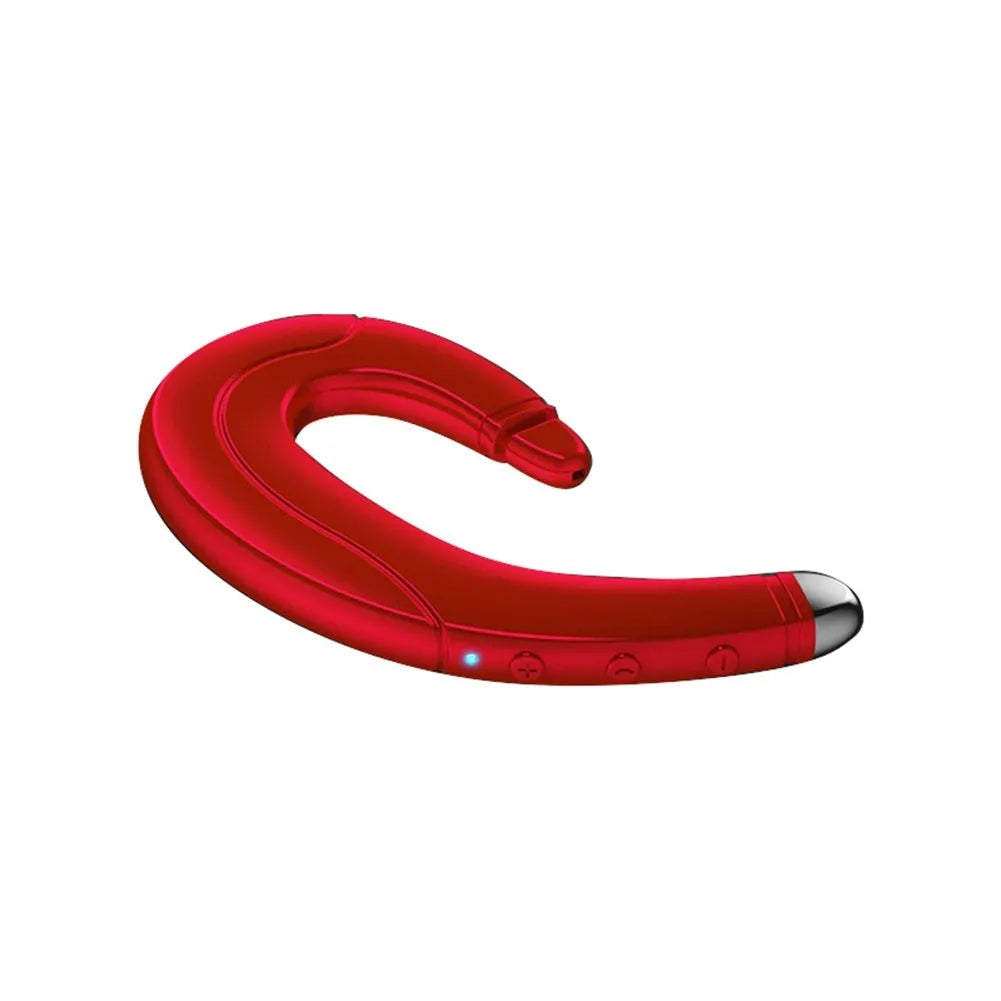Single ear Bluetooth headset for driving in black, blue, and red colour options