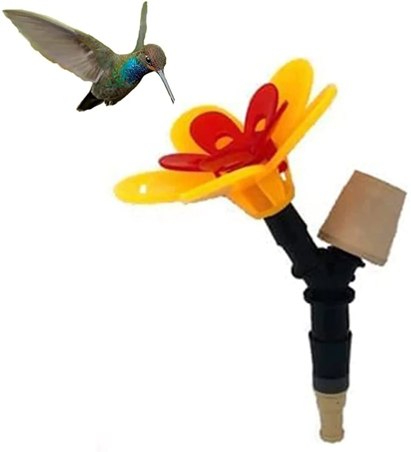 Wine bottle bird feeder with single head decoration for outdoor garden courtyard landscape