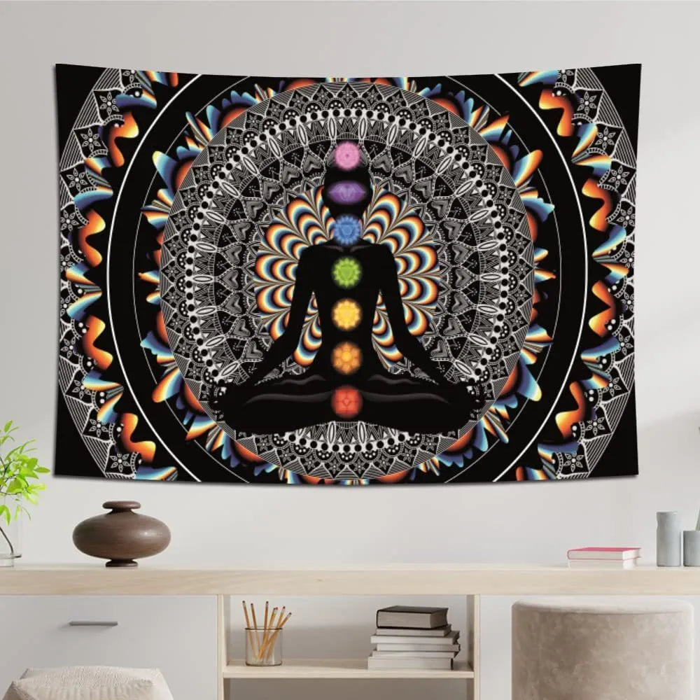 Home digital printing art wall tapestry in polyester fibre with colour option SM-XY327