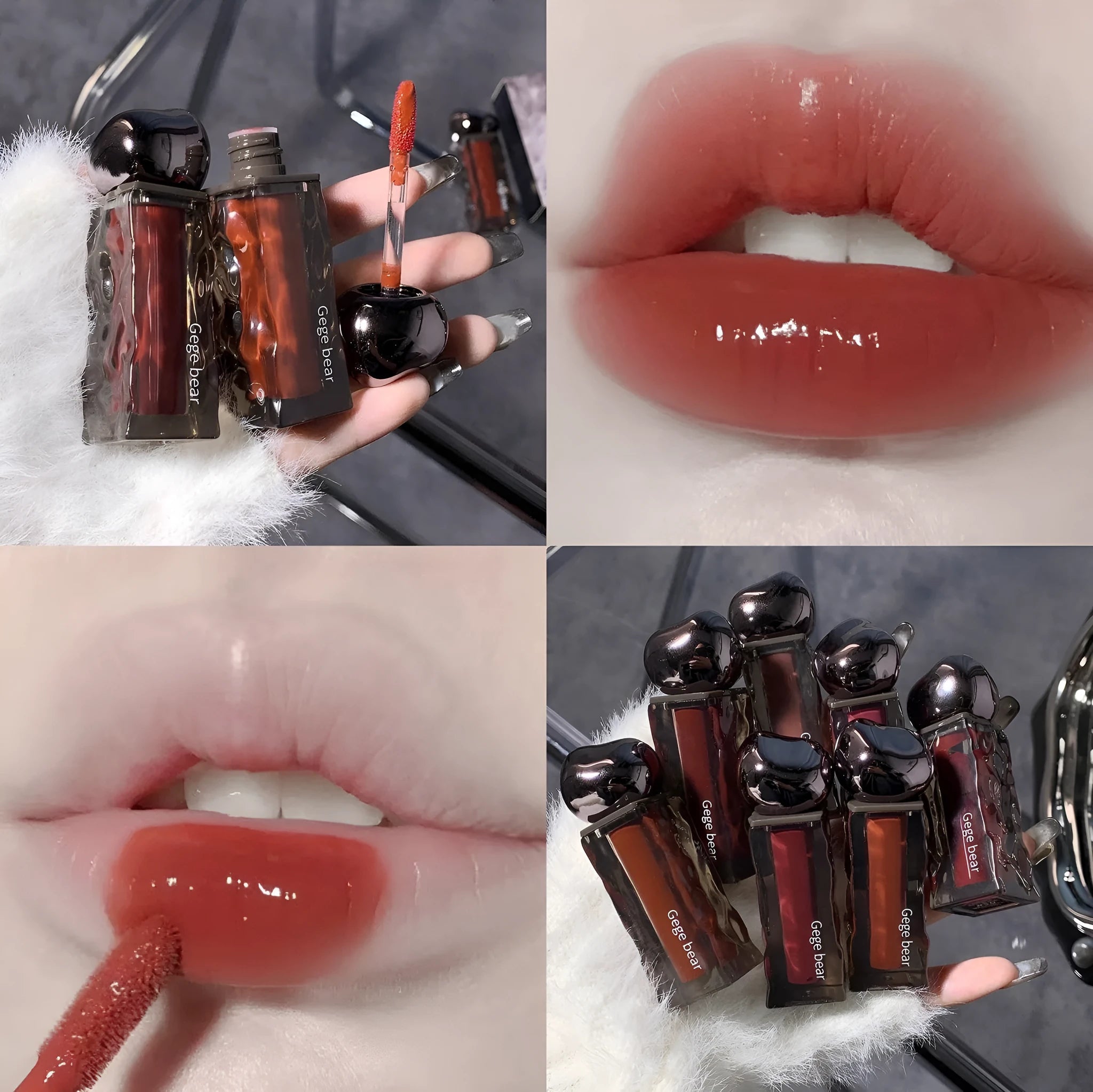 Glacier Lava Lip Lacquer mirror makeup gloss in seven colour options for skin tone enhancement