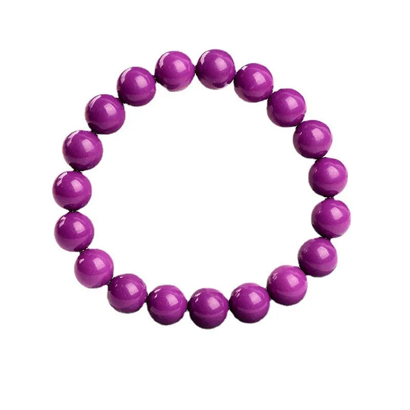 Jiuya Crystal Purple Mica unisex bracelet with polished 5A grade crystal beads in single circle design