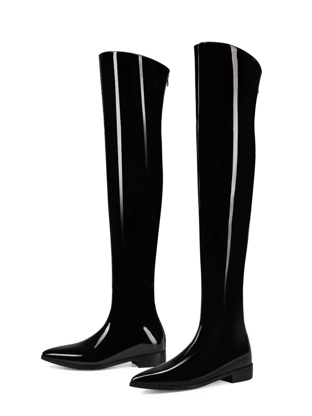 Bar Catwalk tall fashion boots in black with superfine fiber upper, mesh lining, rubber sole, and rear zipper closure