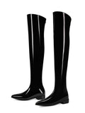 Bar Catwalk tall fashion boots in black with superfine fiber upper, mesh lining, rubber sole, and rear zipper closure