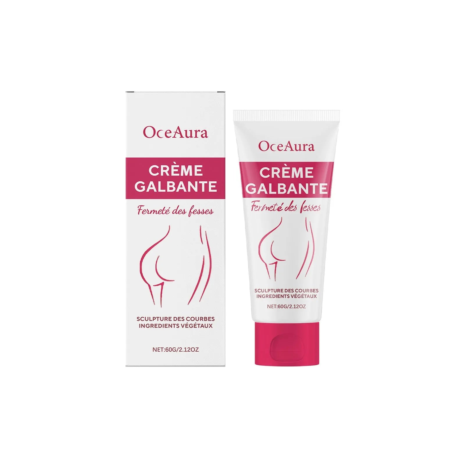 60g hip neck cream jar with moisturising formula containing Centella Asiatica and Coffee Seed extracts