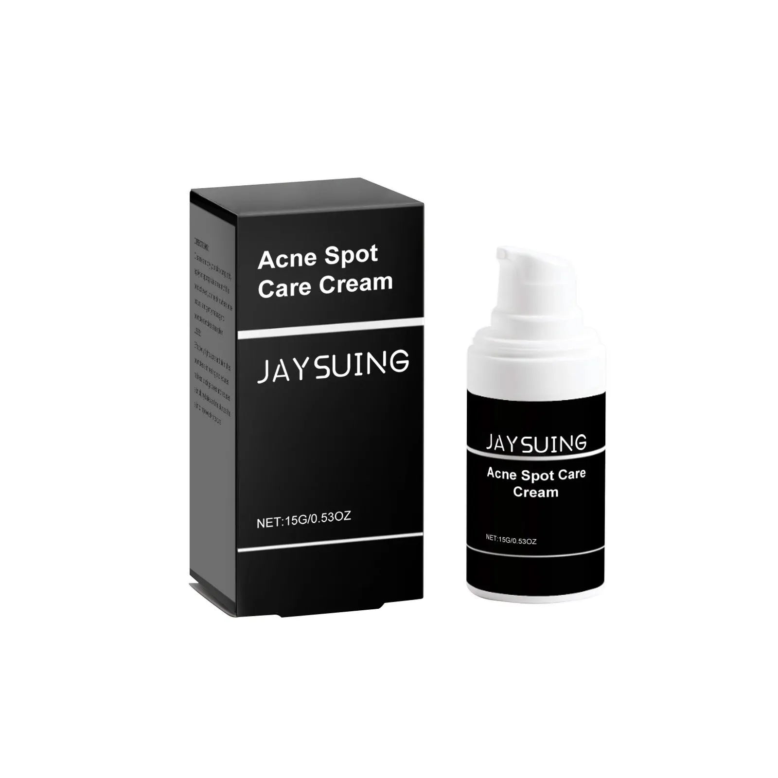 15g container of acne removing face cream with mint leaf, tea tree oil, and aloe ingredients