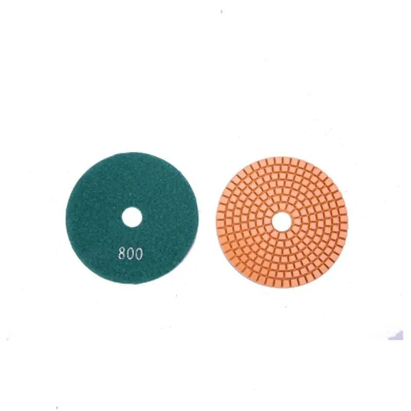 Set of 10 stone polishing pads with diamond emery abrasive, ranging from 50 to 3000 grit.
