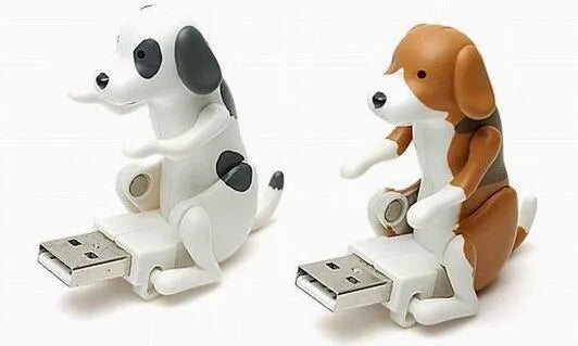 USB dancing dog toy with animated wiggling motion, made from ABS plastic