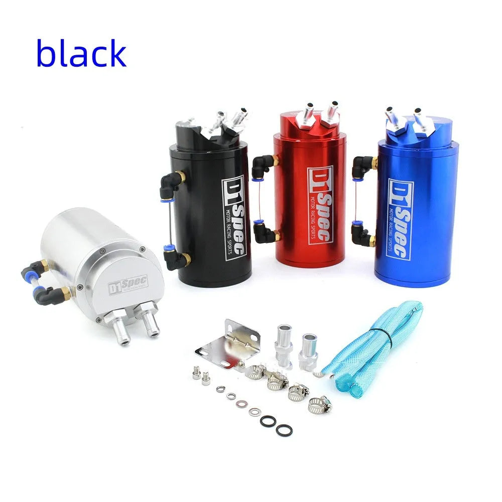 Car oil catch tank for engine modification in round and square models, available in four colours.