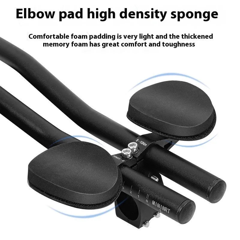 Black aluminium alloy bicycle rest handle for handlebar grip replacement on bike