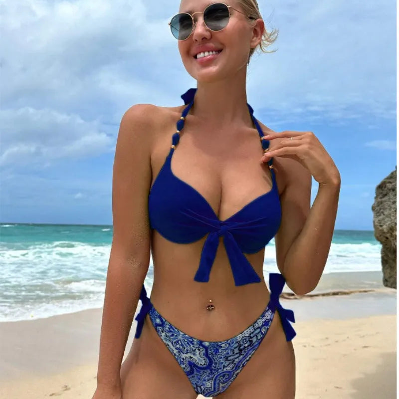 Ladies polyester bikini swimsuit available in multiple colours and sizes