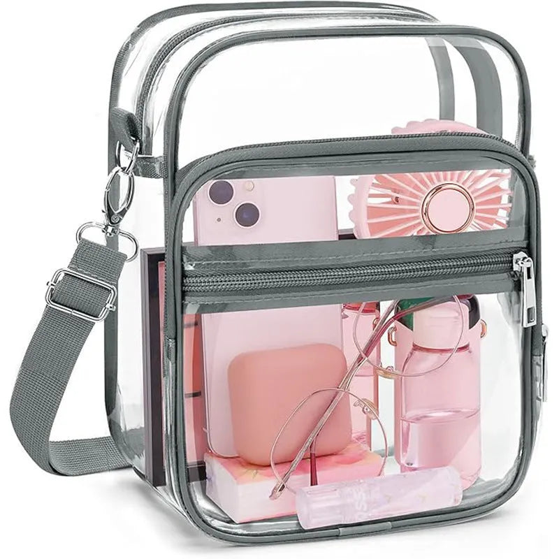 PVC waterproof cube handbag measuring 16.5x10x21.5cm in modern casual design