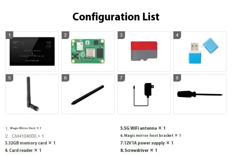 13.3-inch integrated touch display with Raspberry Pi CM4 for voice assistant smart mirror projects