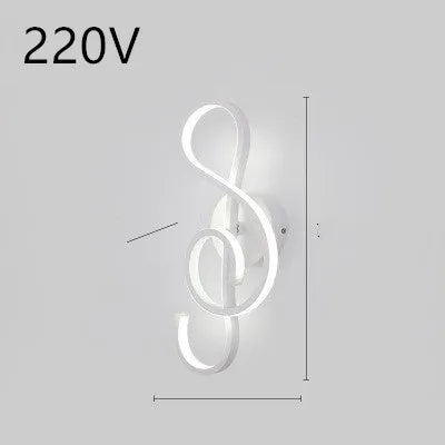 Minimalist Nordic design LED wall lamp with a silicone shade, mounted on a bedroom wall.