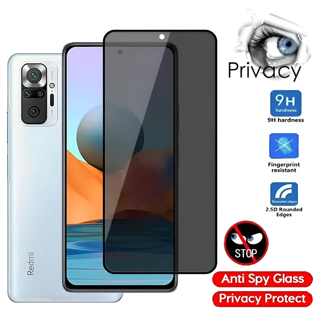 Xiaomi smartphone privacy screen protector with anti-spy protection for Poco and Redmi Note models