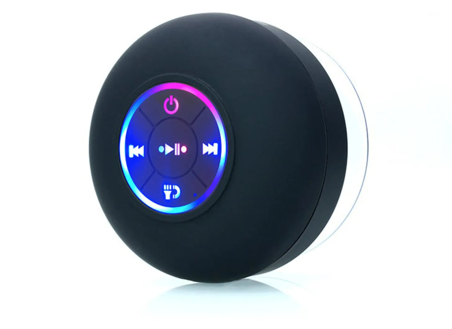 BTS07 large waterproof Bluetooth speaker with suction cup and light in six colour options.