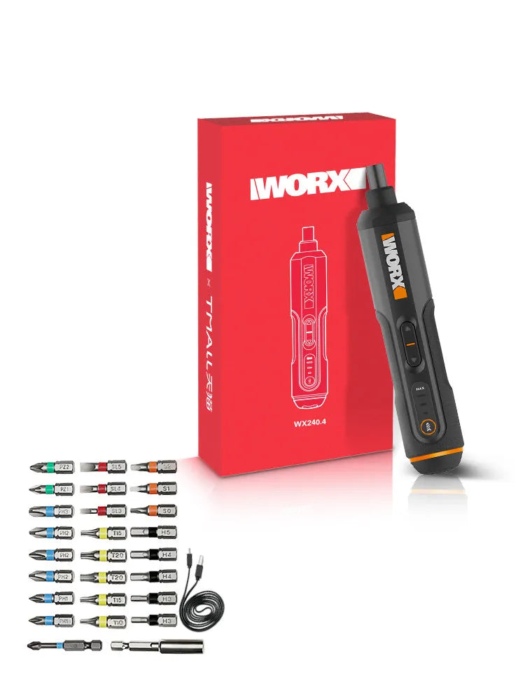 WORX Vickers WX240 3.6V cordless electric screwdriver on a white background