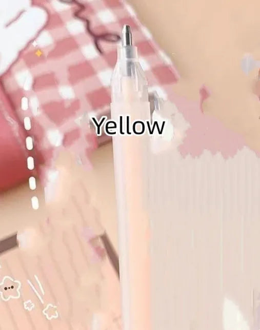 Macaroon colour dispensing pen with cap-pulling mechanism in assorted colours