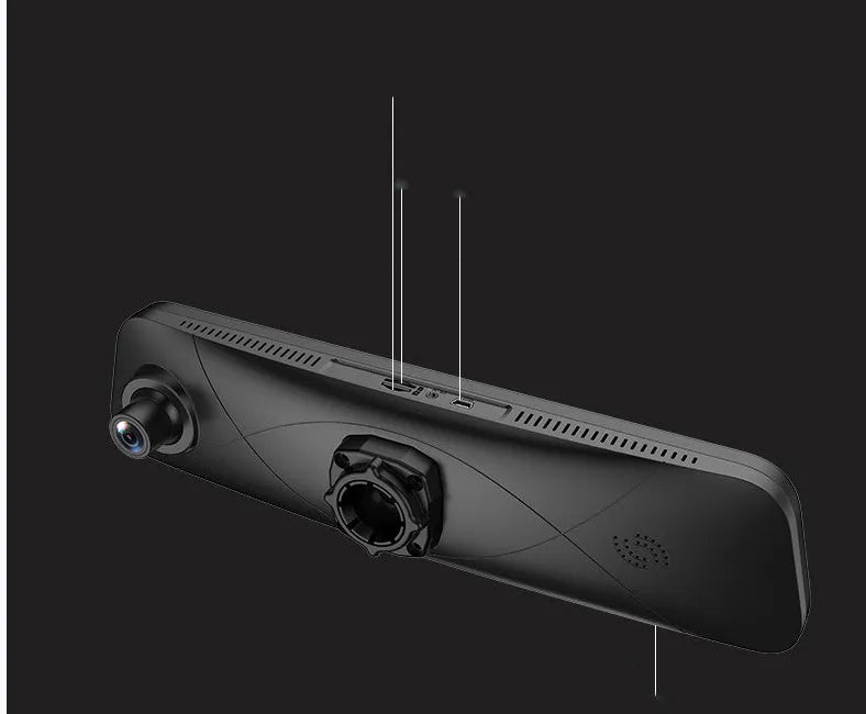 Black plastic 4G GPS navigation car dash cam with touch screen display
