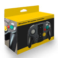 Black wireless Bluetooth gamepad for Nintendo Switch and PC with analogue sticks and face buttons.