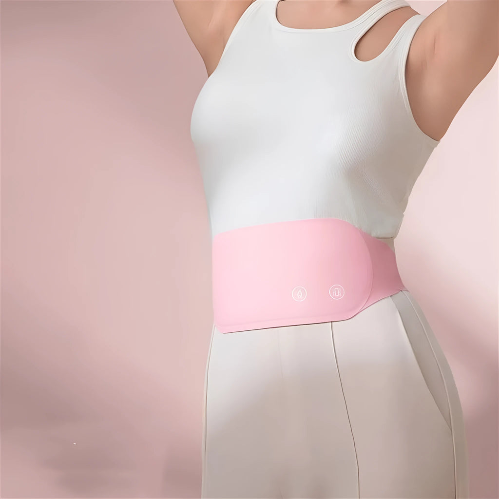 Intelligent heating belt with Lycra fabric and APP control for stomach ache relief