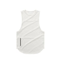 Men's sports vest in quick-dry cotton blended fabric, summer fitness running top, black light board colour