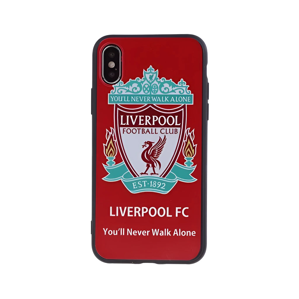 Red TPU embossed phone case with black border for iPhone