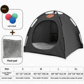 Four Seasons semi-enclosed washable cat tent in beige with summer mat and three self-hi balls