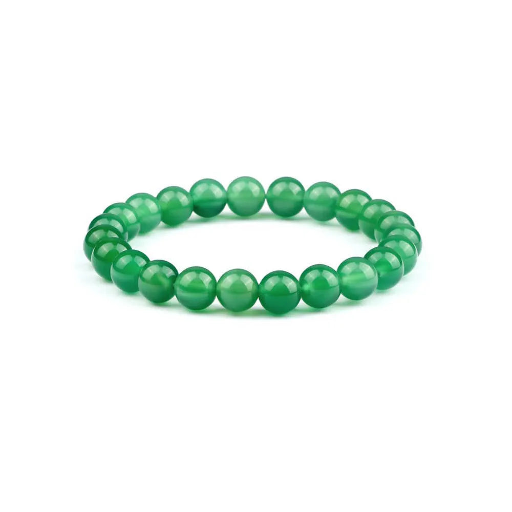Handcrafted 8mm natural stone bead bracelet for girls with multiple agate colour beads