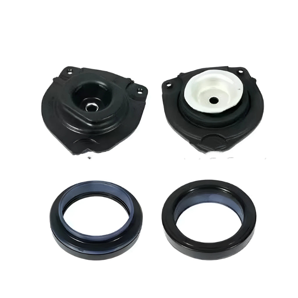 Black metal shock absorber base for vibration reduction and equipment mounting