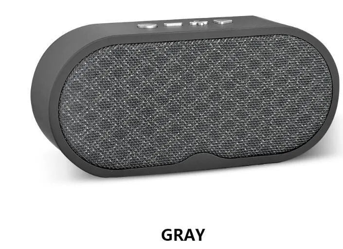 Bluetooth wireless speaker with subwoofer in choice of colours showing TF slot and USB port
