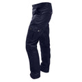 Men's tooling straight casual pu leather pants in black, mid waist