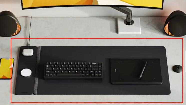 S97 wireless charger laptop bag in black, 50x28cm, with 15W fast charge panel for 16 inch laptop