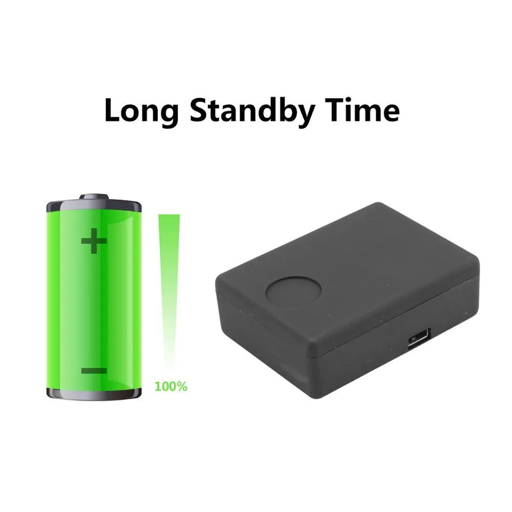 N9 mini black GPS car alarm tracker with SIM card slot and indicator light