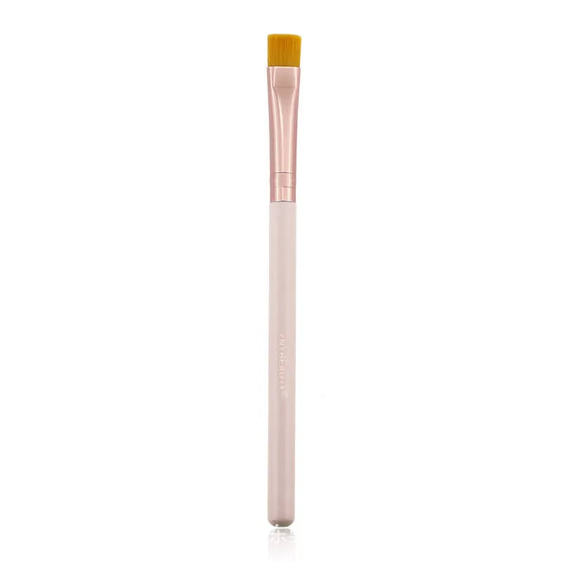 26-piece pink professional makeup brush set with wooden handles and wool bristles for face application